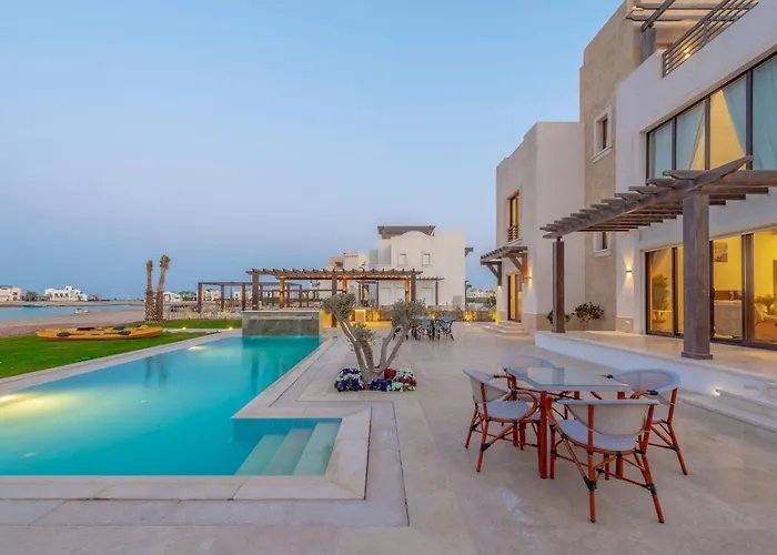 Villa Ancient Sands Gouna 4br Heated Pool & Lagoon